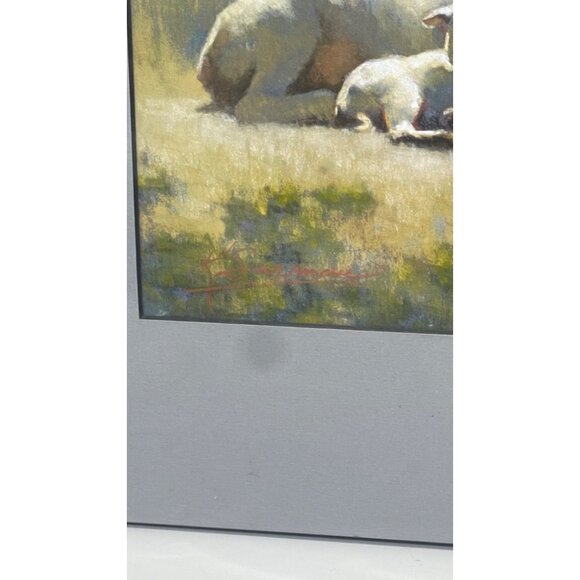 Framed Sheep Artwork Print By Robert Duncan farm nature 10x13" inside READ - Picture 4 of 10